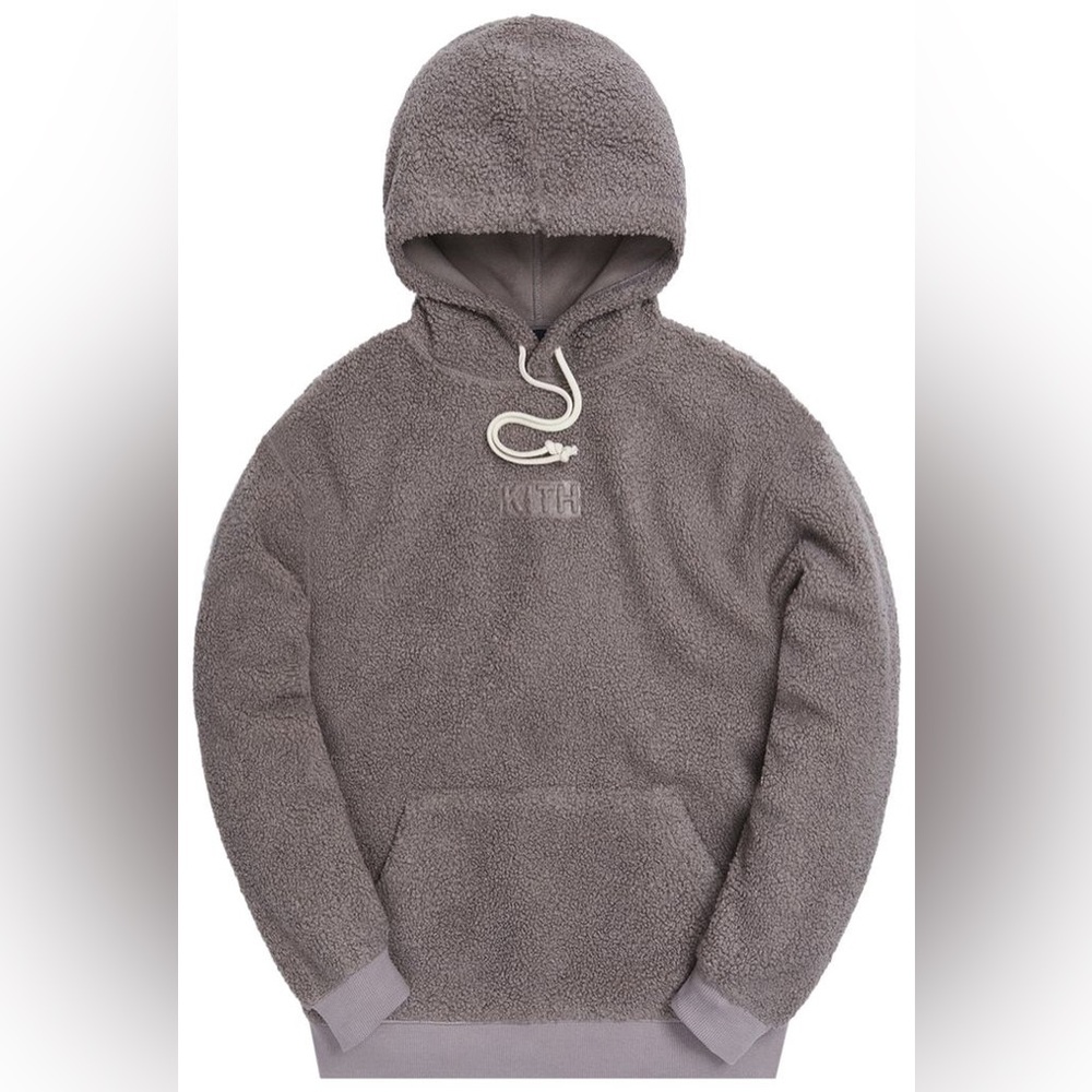 Kith Gray Sherpa Pullover Hoodie